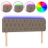 Cabecero con LED de tela gris taupe 144x7x78/88