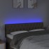 Cabecero con LED de tela gris taupe 144x7x78/88