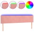 Cabecero con LED de terciopelo rosa 200x5x78/88