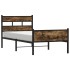 Estructura de cama sin colchón madera roble ahumado 100x190