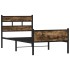 Estructura de cama sin colchón madera roble ahumado 100x190