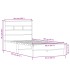 Estructura de cama sin colchón madera roble Sonoma 80x200