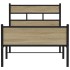 Estructura de cama sin colchón madera roble Sonoma 100x200