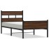 Estructura de cama sin colchón madera marrón roble 80x200