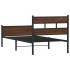 Estructura de cama sin colchón madera marrón roble 80x200