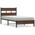 Estructura de cama sin colchón madera marrón roble 90x190