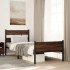 Estructura de cama sin colchón madera marrón roble 90x200