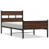Estructura de cama sin colchón madera marrón roble 90x200