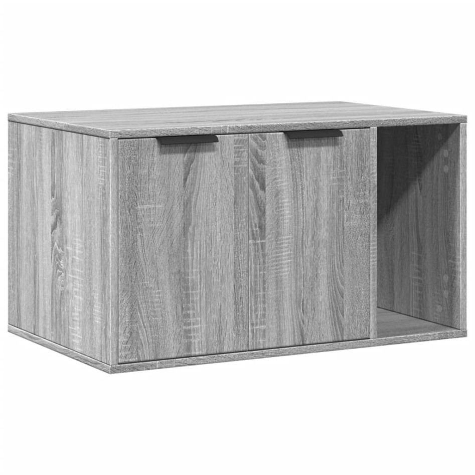 Mueble arenero para gatos madera gris Sonoma 80x50x45
