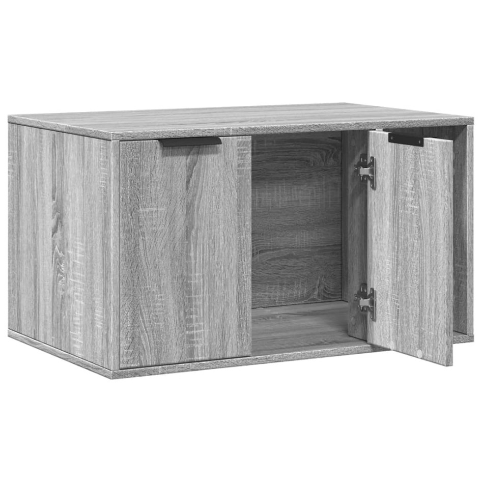Mueble arenero para gatos madera gris Sonoma 80x50x45