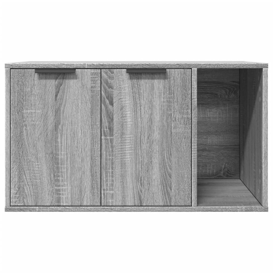 Mueble arenero para gatos madera gris Sonoma 80x50x45