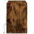 Mueble de TV de pared con luces LED roble ahumado 130x31x45