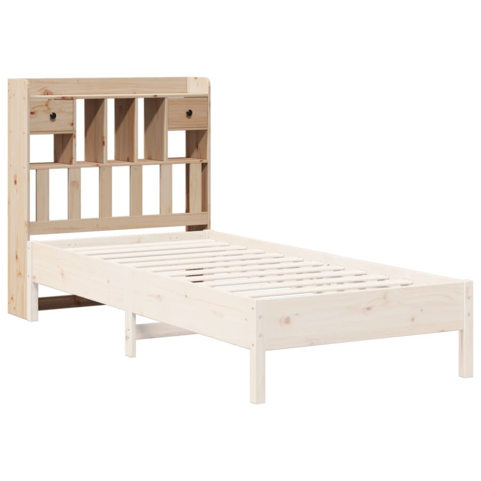 Cabecero de cama con almacenaje madera maciza de pino 90