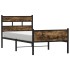 Estructura cama sin colchón madera roble ahumado 75x190