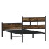 Estructura cama sin colchón madera roble ahumado 75x190