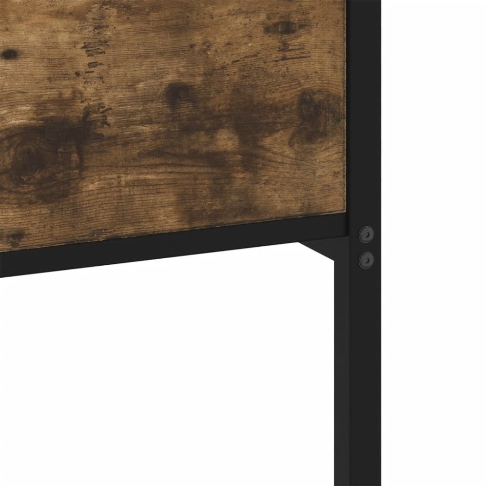 Estructura cama sin colchón madera roble ahumado 75x190