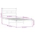 Estructura de cama sin colchón metal roble ahumado 80x200