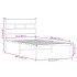 Estructura de cama sin colchón metal roble ahumado 90x200