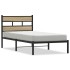 Estructura de cama sin colchón metal roble Sonoma 75x190