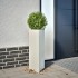 Jardinera triangular acero blanco 30x26x75