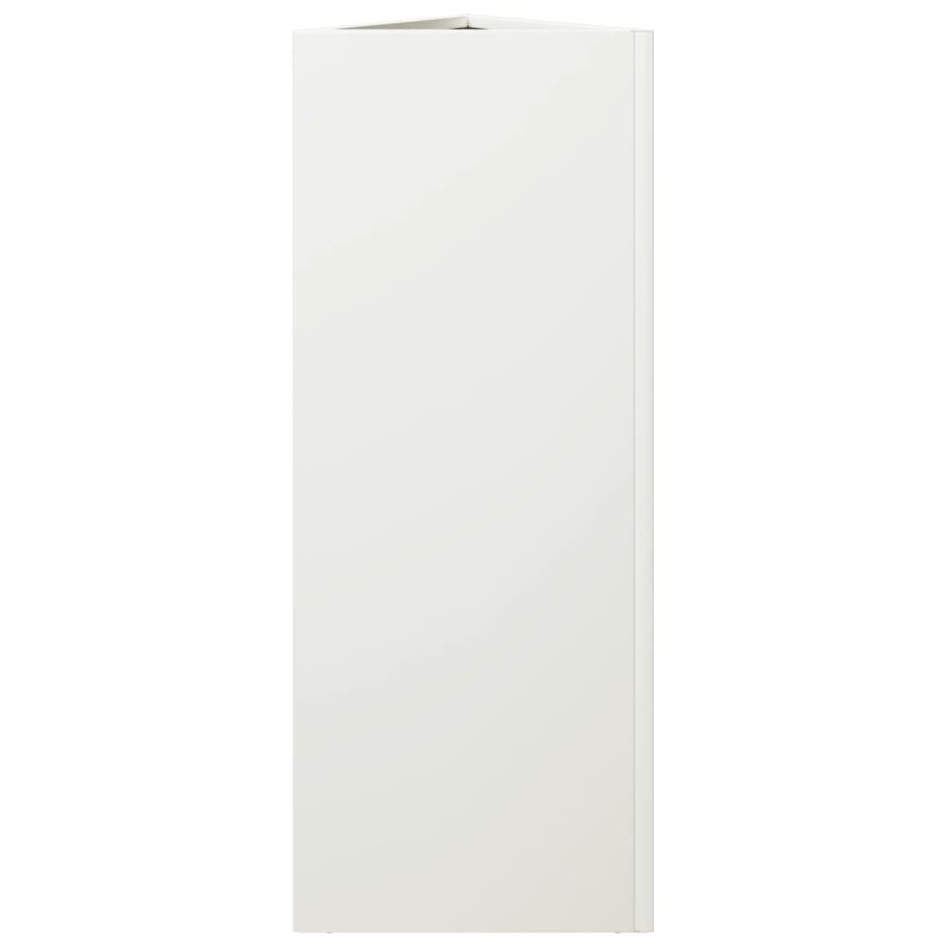 Jardinera triangular acero blanco 30x26x75