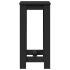 Mesa alta de bar madera de ingeniería negra 51x50x103,5