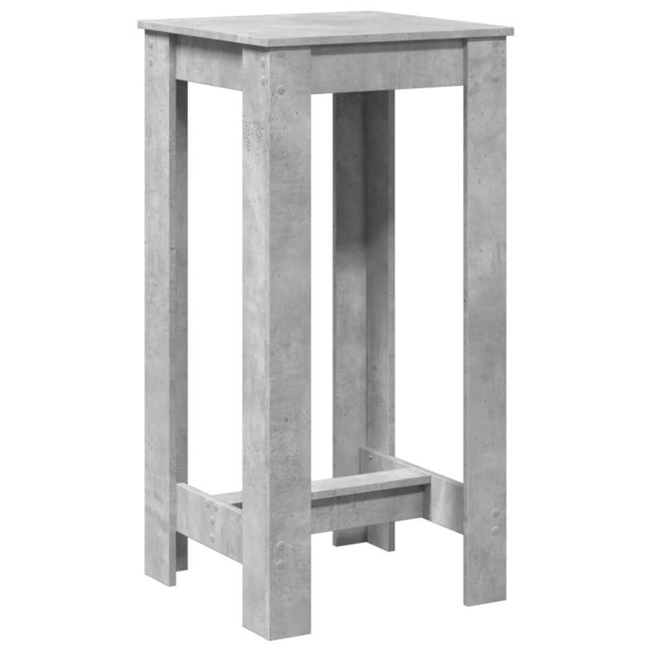 Mesa alta de bar madera ingeniería gris hormigón 51x50x103,5