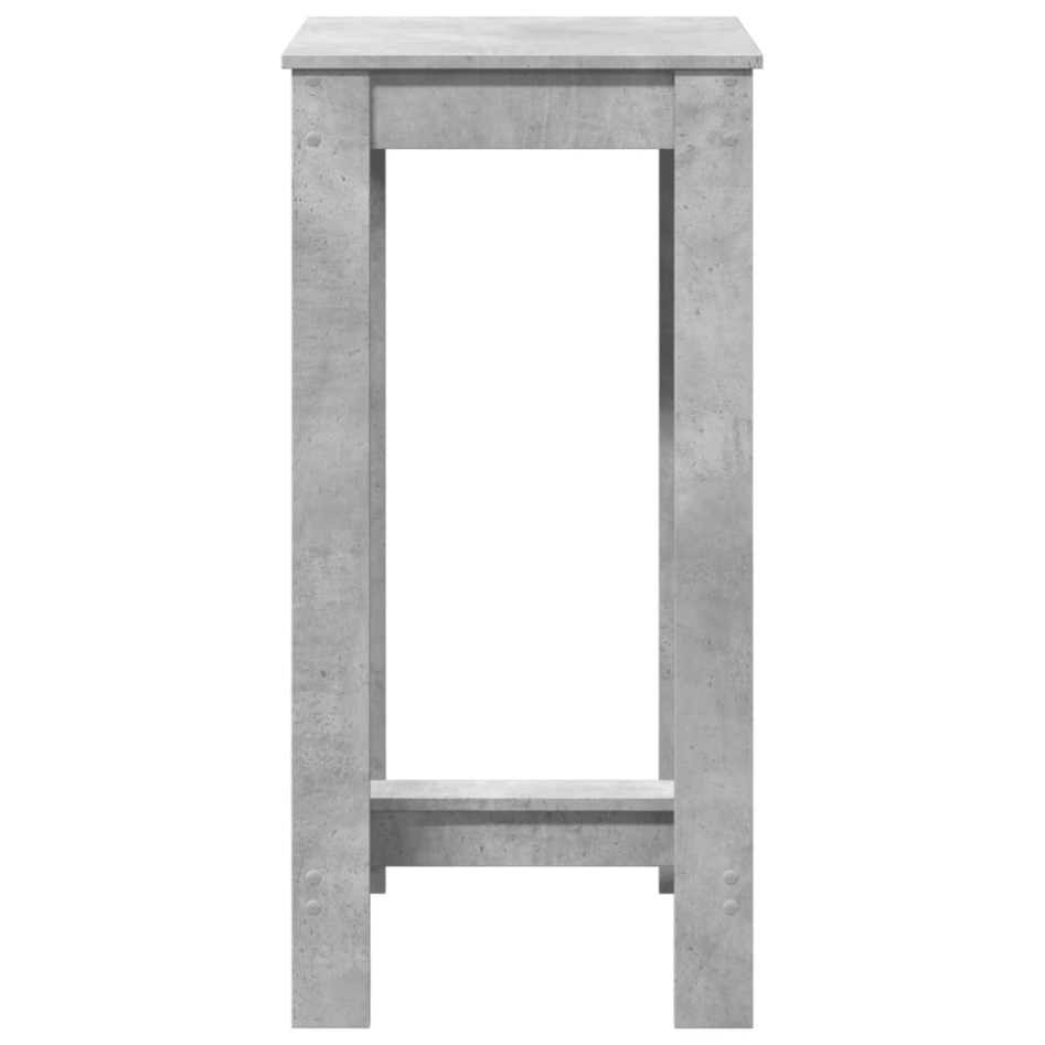 Mesa alta de bar madera ingeniería gris hormigón 51x50x103,5