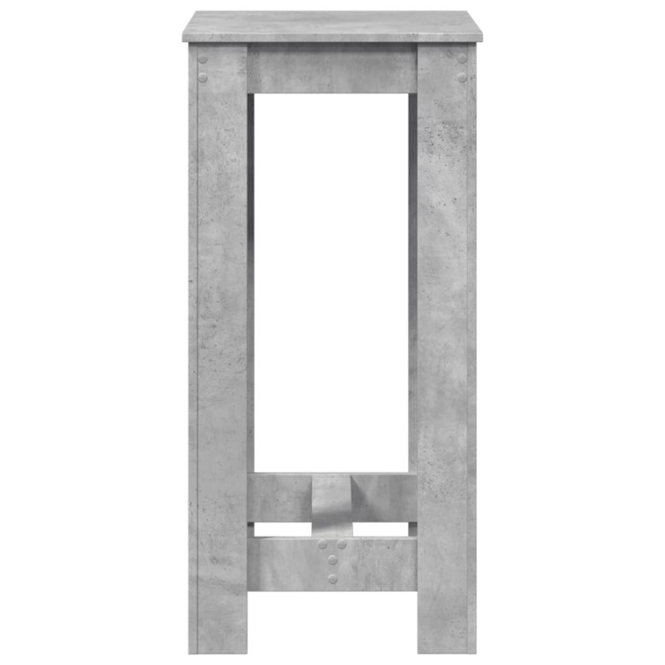 Mesa alta de bar madera ingeniería gris hormigón 51x50x103,5