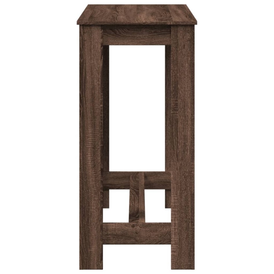 Mesa alta de bar madera ingeniería marrón roble 102x50x103,5