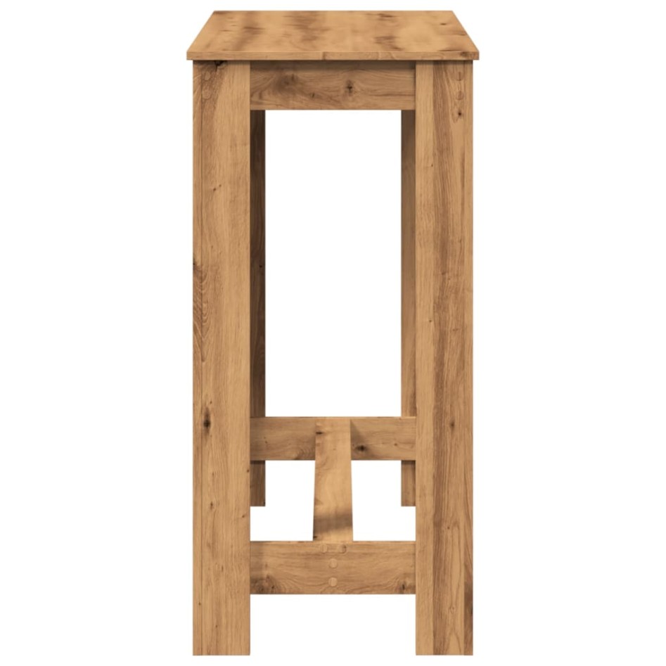 Mesa alta bar madera ingeniería roble artisian 102x50x103,5