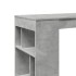 Mesa alta bar con estantes madera gris hormigón