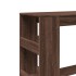 Mesa alta bar con estantes marrón roble 90x40x103,5