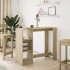 Mesa bar con estante madera roble Sonoma 124x46x103,5