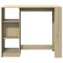 Mesa bar con estante madera roble Sonoma 124x46x103,5