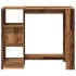 Mesa bar con estante madera envejecida 124x46x103,5