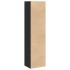 Estantería de madera de ingeniería negra 40x30x152