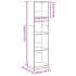 Estantería de madera de ingeniería negra 40x30x152