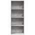 Estantería de madera de ingeniería gris hormigón 60x30x152