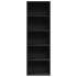 Estantería de madera de ingeniería negra 60x30x189
