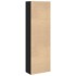 Estantería de madera de ingeniería negra 60x30x189