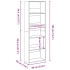 Estantería de madera de ingeniería negra 60x30x189