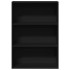 Estantería de madera de ingeniería negra 80x30x114