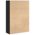 Estantería de madera de ingeniería negra 80x30x114