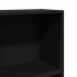 Estantería de madera de ingeniería negra 80x30x114