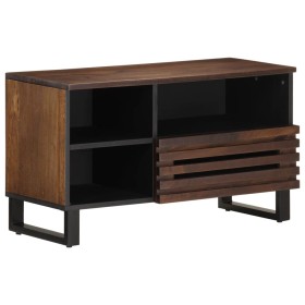 Mueble de TV madera maciza mango marrón 80x34x46