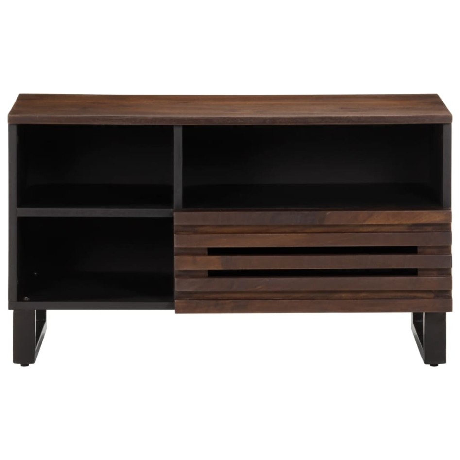 Mueble de TV madera maciza mango marrón 80x34x46
