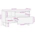 Mueble de TV madera maciza mango marrón 80x34x46