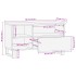 Mueble de TV madera maciza de acacia 80x34x46