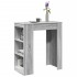 Mesa alta bar con estantes madera gris Sonoma 95x47x103,5